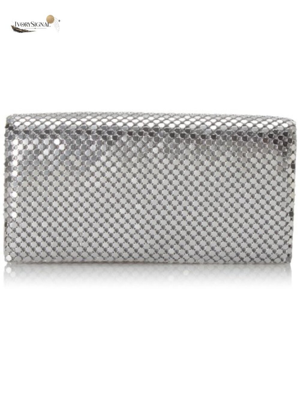 Evening Bag Clutch Purse Metal Mesh Shoulder Chain Included Roll Bag